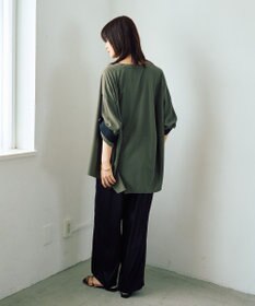 YECCA VECCA 2wayドロストスリーブバンドカラーシャツ