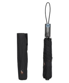 MOONBAT 【自動開閉】POLO RALPH LAUREN 折りたたみ傘  メンズ ストライプ ワンポイント刺繍 大きめ60cm