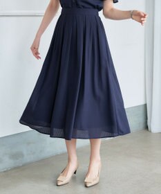 Tiaclasse L 【セットアップ対応・洗える】シアーチェックフレアスカート