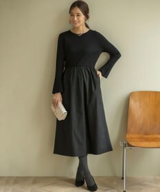 組曲 【WEB限定】リブニットコンビワンピース