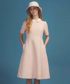 TOCCA 【洗える・消臭】 TWEED BLOSSOM ドレス ピンク系5