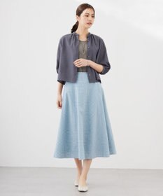 J.PRESS LADIES 【洗える】シアーブライトローン バンドカラー ブラウス