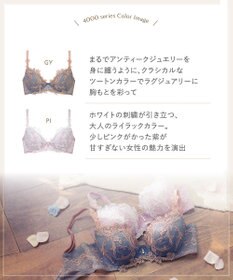 Wing ブラジャー ふっくら、まる胸メイク 背中すっきり 【4000シリーズ】 ブラ PB4000 ウイング／ワコール