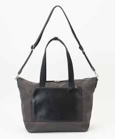 Y'SACCS ナイロン×リサイクルレザー　コンビマルチトート