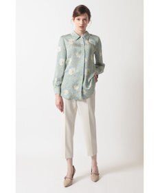 DAKS ボタニカルプリントブラウス