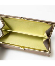 UNBILLION perche カラーコンビレザーかぶせ外がま口長財布