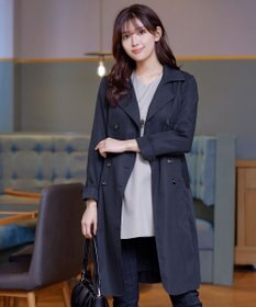 Tiaclasse L 【洗える】リボンベルト付きトレンチコート