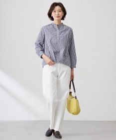 J.PRESS LADIES 【洗える・接触冷感・UVケア】エステネージュストライプ コクーン ブラウス