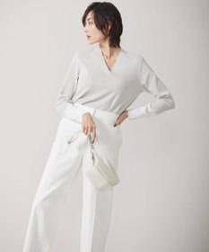 ICB 【WEB限定カラーあり・洗える】 シンセティックフルニードル Vネックプルオーバー