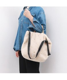 UNBILLION カシュカシュ cachecache / ミックスカラーボアドット2wayトート