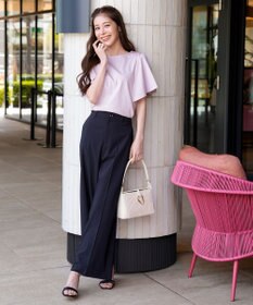 ANY SIS S 【シルクタッチさら魅せTシャツ】袖フレア プルオーバー