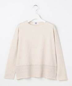 J.PRESS LADIES L Vis/Peスパーク レースデザイン ニット