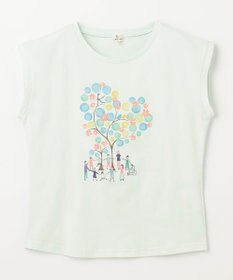 組曲 KIDS 【150-160㎝】【UVケア】グリーンバンド Tシャツ