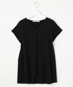 自由区 【XSサイズ~/洗える】ドレーピーポンチフレンチスリーブ カットソー