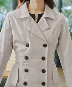 Tiaclasse L 【洗える】リボンベルト付きトレンチコート