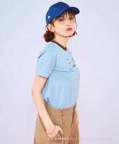 OP／FILA 【Ocean Pacific×ハローキティ】ワッペンリンガーチビTシャツ
