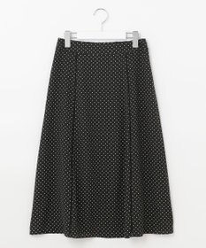J.PRESS LADIES 【洗える】 ドットプリント フレアー スカート