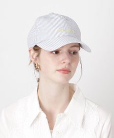 MOONBAT PAUL&JOE ACCESSOIRES(ポール&ジョー）ロゴ入り 深キャップ 帽子 ネコチャーム付 UVカット