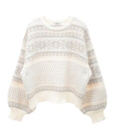 earth music&ecology フェザーヤーンノルディックプルオーバー