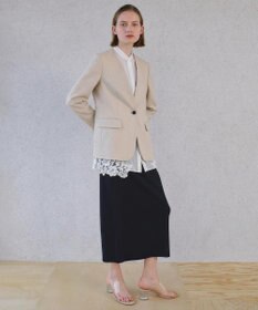 BEIGE， GALENA / レースコンビ シアーシャツ