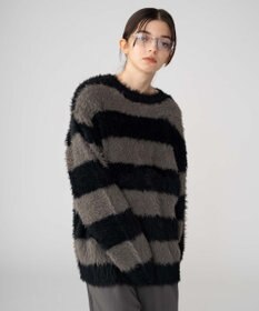 WEGO 【2025秋冬新作/ユニセックス着用ITEM/MLサイズ展開】フェザーニットプルオーバー