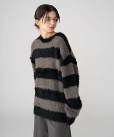 WEGO 【2025秋冬新作/ユニセックス着用ITEM/MLサイズ展開】フェザーニットプルオーバー