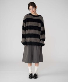 WEGO 【2025秋冬新作/ユニセックス着用ITEM/MLサイズ展開】フェザーニットプルオーバー