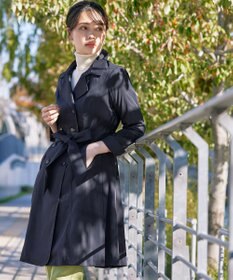 Tiaclasse L 【洗える】リボンベルト付きトレンチコート