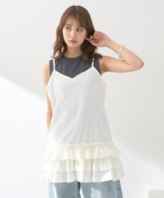 earth music&ecology 裾フリルキャミワンピース