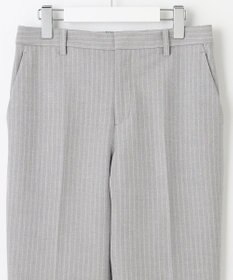 自由区 【XSサイズ～/洗える】TRギャバ ストライプ テーパードパンツ