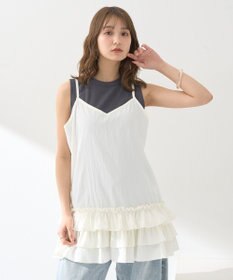 earth music&ecology 裾フリルキャミワンピース