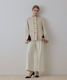 GRACE CONTINENTAL フレアスリーブツイードジャケット