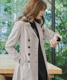 Tiaclasse L 【洗える】リボンベルト付きトレンチコート