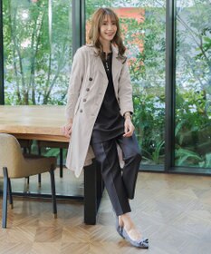 Tiaclasse L 【洗える】リボンベルト付きトレンチコート