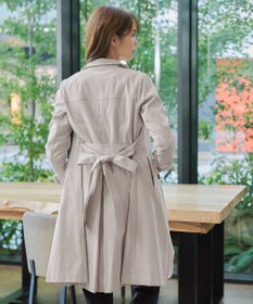 Tiaclasse L 【洗える】リボンベルト付きトレンチコート