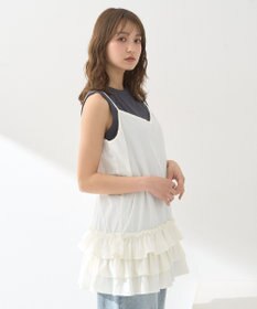 earth music&ecology 裾フリルキャミワンピース