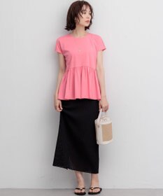 組曲 【WEB限定】トリコットジャージー ペプラムカットソー