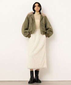 NAVE 【Nave・洗える】フェザーフリンジ スカート