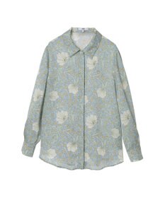 DAKS ボタニカルプリントブラウス