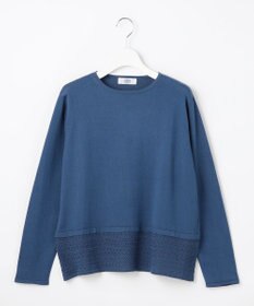 J.PRESS LADIES L Vis/Peスパーク レースデザイン ニット