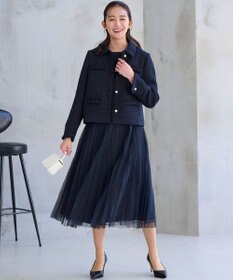 組曲 【KUMIKYOKU NAVY】ファンシーツイード 2WAYジャケット