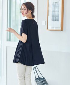 Tiaclasse 【新色追加・洗える】サイドプリーツチュニックブラウス