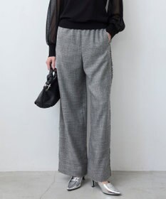 ICB 【洗える】 ライトスラブツイード ワイドパンツ
