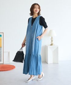 Green Parks ・ＳＵＧＡＲ　ＳＰＯＯＮ　Ｗ－ＺＩＰデニムロングワンヒ