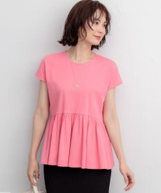 組曲 【WEB限定】トリコットジャージー ペプラムカットソー