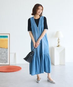 Green Parks ・ＳＵＧＡＲ　ＳＰＯＯＮ　Ｗ－ＺＩＰデニムロングワンヒ