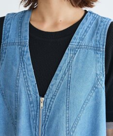 Green Parks ・ＳＵＧＡＲ　ＳＰＯＯＮ　Ｗ－ＺＩＰデニムロングワンヒ