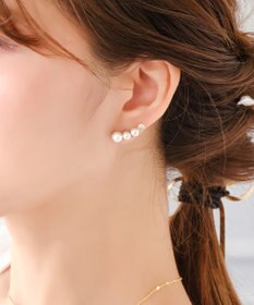 Phoebe <オンワード限定セット>Rio de laパールピアス×フォーマルパールビジューサークルブローチ