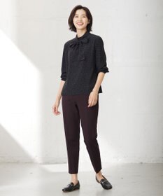 J.PRESS LADIES L 【WEB限定カラーあり・洗える】T/Rアルガンシルク テーパード パンツ