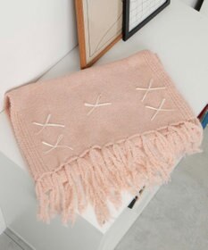 WEGO リボン付きニットストール